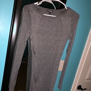 Charcoal grey body con dress
